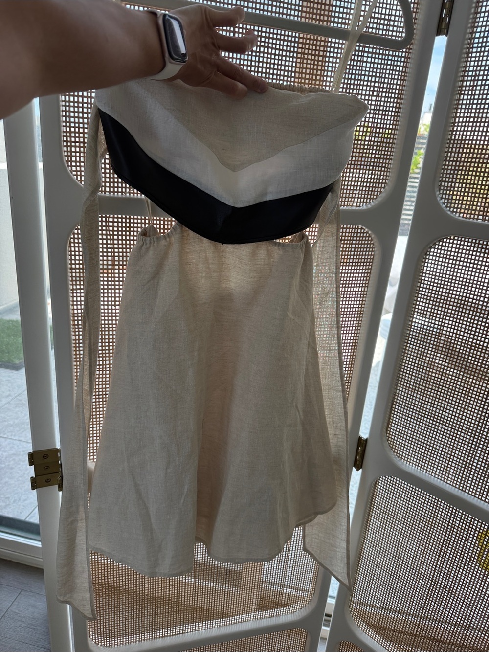 Linen A-Line Women’s dress in Natural Beige